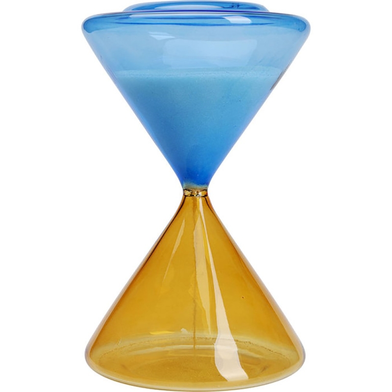 promesa Arrugas carro Reloj de arena de 5 minutos en color azul y ámbar de Kare Design