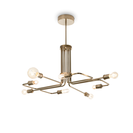 Lámpara de techo Triumph de Ideal Lux en negro mate

