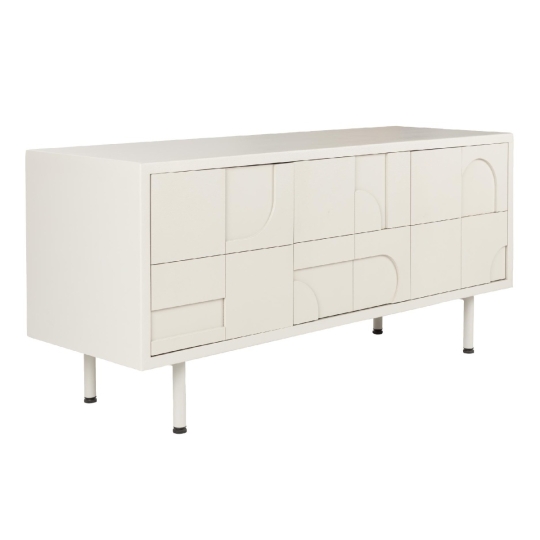 Aparador Funk de White Label Living con diseño abstracto.