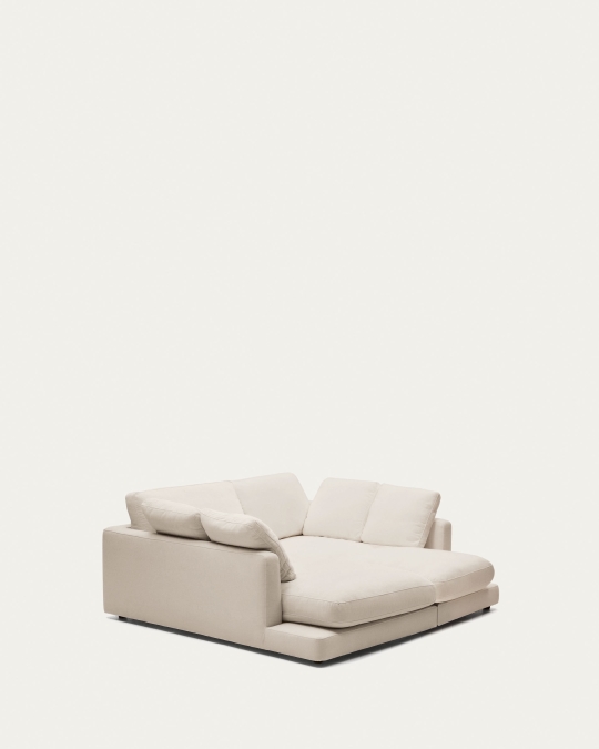 Sofá Gala 3 plazas con doble chaise longue beige 210 cm
