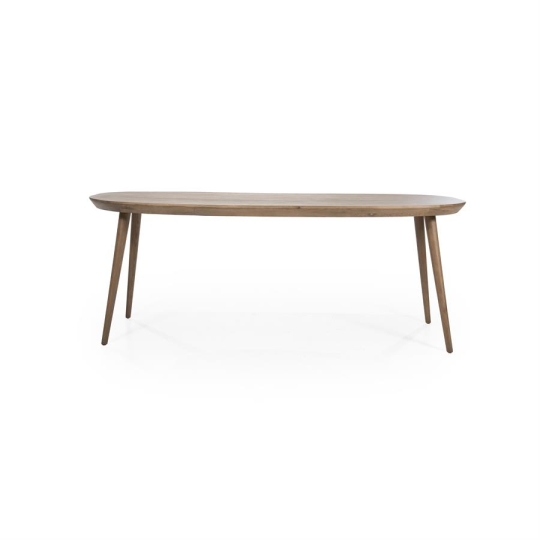 Mesa de comedor Elijah Marrón 220x100cm de Eleonora con acabado lacado