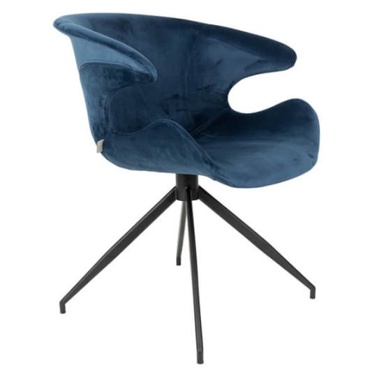 silla Mia terciopelo azul