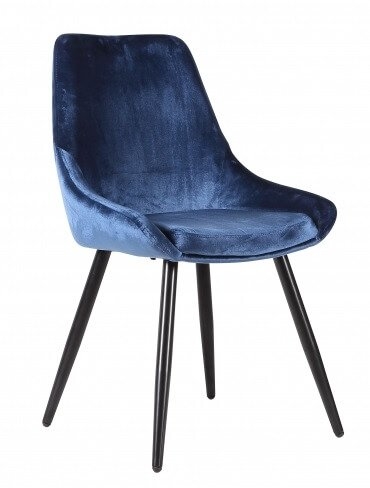 silla Kinn terciopelo azul