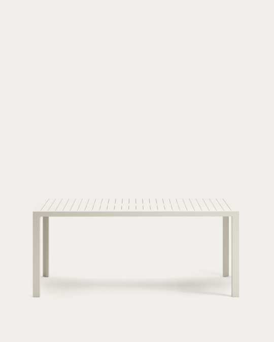 Mesa de exterior Culip de aluminio con acabado blanco 180 x 90 cm