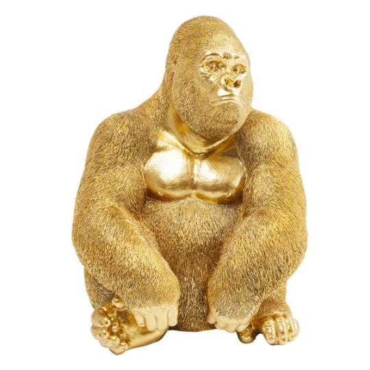 Figura Gorilla medium dorada