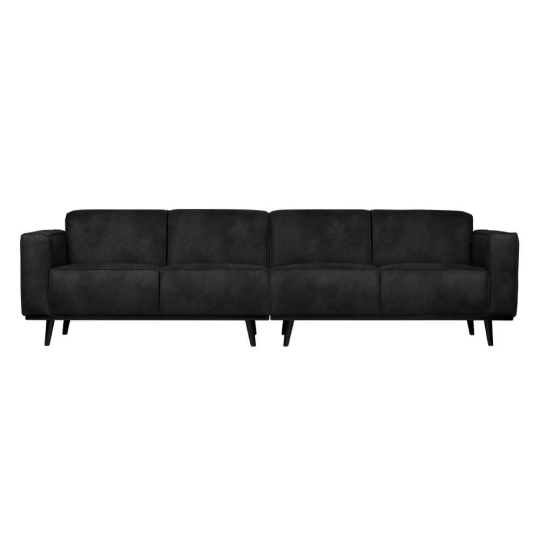 sofá cuero Negro 4 plazas