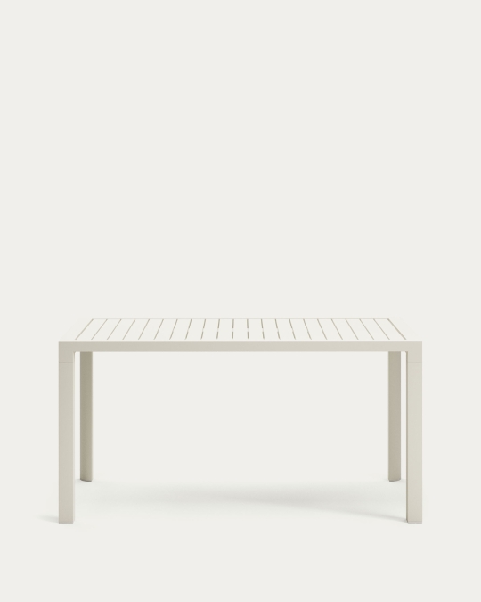Mesa de exterior Culip de aluminio con acabado blanco 150 x 77 cm