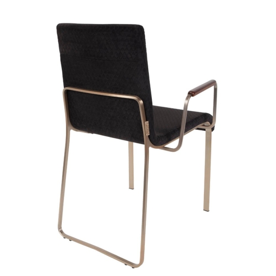 silla con reposabrazos negro Flor Expo