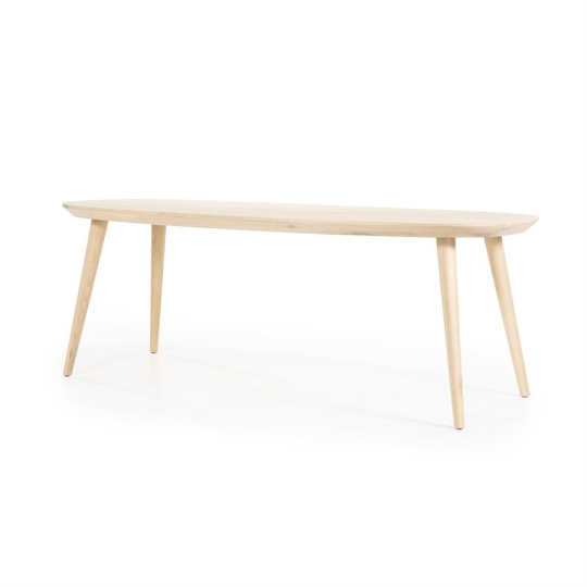 Mesa de comedor Elijah Natural 220x100cm de Eleonora con acabado lacado.