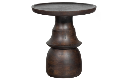 mesa auxiliar broad madera de mango oscura