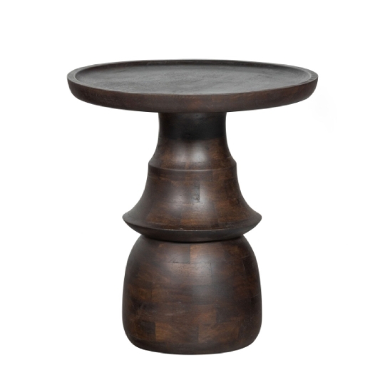 mesa auxiliar broad madera de mango oscura
