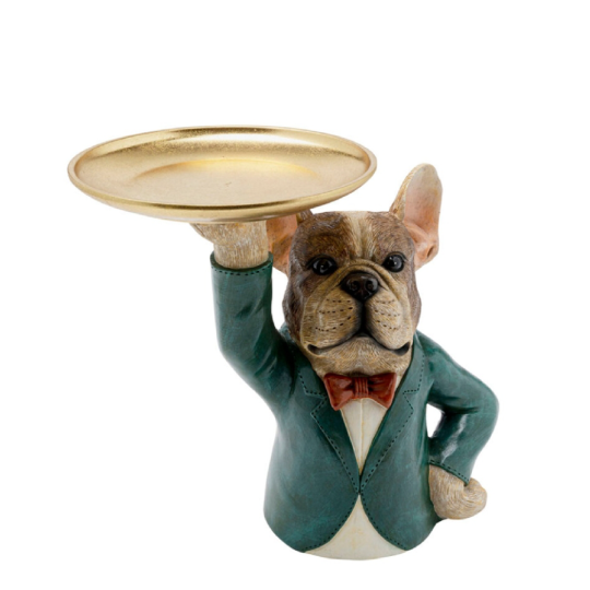 Figura Deco Waiter Dog 33cm