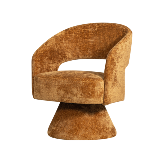 Detalle del diseño elegante de la silla giratoria Ebba