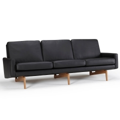 sofá negro piel Egsmark