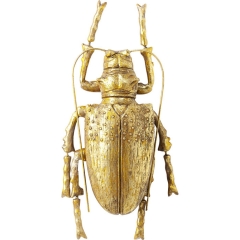 decoración de pared Longicorn Beetle oro