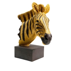 Objeto decoración Zebra oro 35cm.