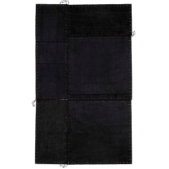 Alfombra negra patchwork Stringhe