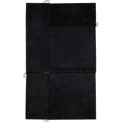 Alfombra negra patchwork Stringhe