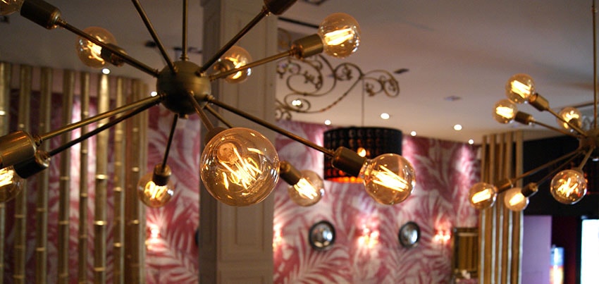 lámparas de estilo industrial para restaurante La Pícara iluminacion-estilo-industrial-restaurante-picara