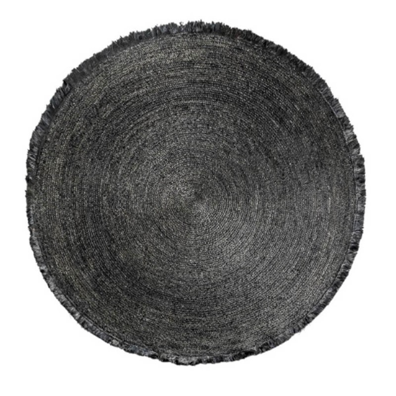 alfombra redonda negra