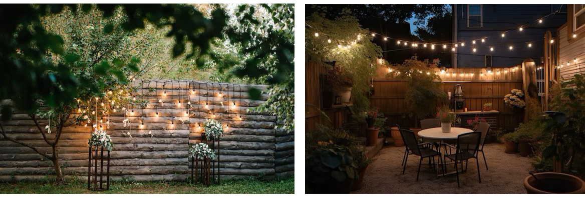 Guirnaldas para iluminar el jardín o terraza