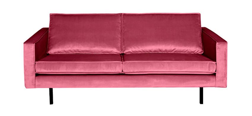 sofá rodeo terciopelo rosa